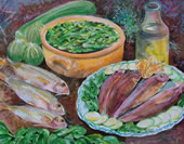 Natures mortes - pastels pour campagne de communication des Cuisines Maison Carcaillon